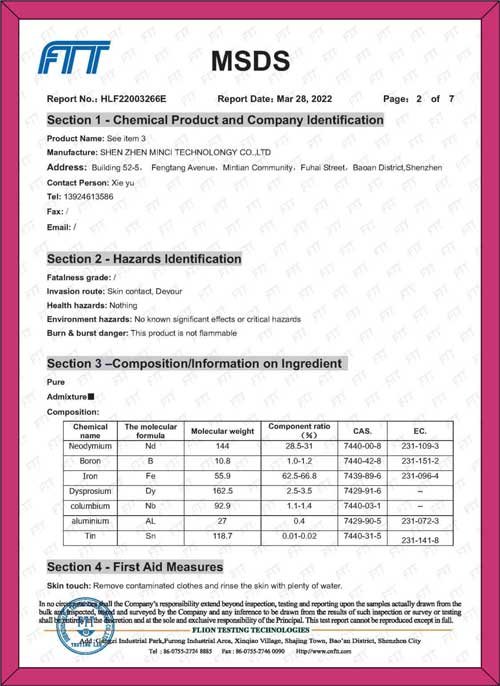 Magnets-MSDS