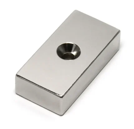 Neodymium Block Countersunk Magnets